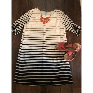 Black and white umbre dress